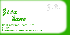zita mano business card
